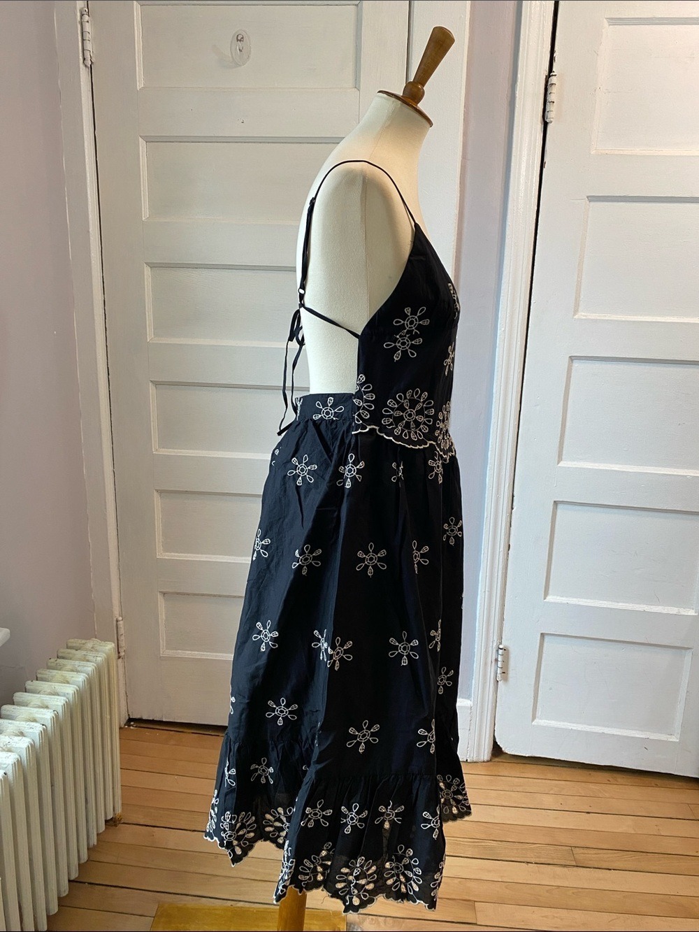 NWT Zara Embroidered Halter Tie Back Dress | 7200/337/800 - Picture 10 of 17